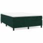 Preview: Boxspringbett mit Matratze Dunkelgrün 140x190 cm Samt