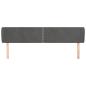 Preview: Kopfteil mit Ohren Dunkelgrau 203x23x78/88 cm Samt