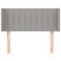Preview: Kopfteil mit Ohren Hellgrau 103x16x78/88 cm Stoff