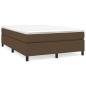 Preview: Boxspringbett mit Matratze Dunkelbraun 140x200 cm Stoff