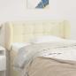 Preview: ARDEBO.de - Kopfteil mit Ohren Creme 93x23x78/88 cm Kunstleder
