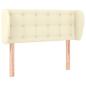 Preview: Kopfteil mit Ohren Creme 93x23x78/88 cm Kunstleder