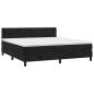 Preview: Boxspringbett mit Matratze Schwarz 180x200 cm Samt