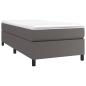 Preview: Boxspringbett mit Matratze Grau 90x190 cm Kunstleder