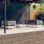 Preview: ARDEBO.de - 6-tlg. Garten-Lounge-Set mit Anthrazit Kissen Kiefernholz