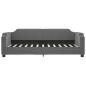 Preview: Tagesbett Ausziehbar mit Schubladen Dunkelgrau 90x190 cm Stoff