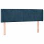 Preview: Kopfteil mit Ohren Dunkelblau 147x16x78/88 cm Samt