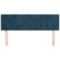 Preview: Kopfteil mit Ohren Dunkelblau 147x16x78/88 cm Samt