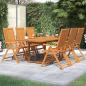 Preview: ARDEBO.de - 7-tlg. Garten-Essgruppe Massivholz Akazie 150-200 cm