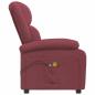 Preview: Massagesessel Elektrisch Weinrot Stoff