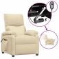 Preview: Massagesessel Elektrisch Creme Stoff