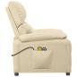Preview: Massagesessel Elektrisch Creme Stoff