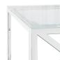 Preview: Couchtisch 110x45x45 cm Edelstahl und Glas