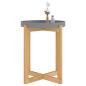 Preview: Couchtisch Grau 41x41x48,5 cm Holzwerkstoff & Massivholz Kiefer