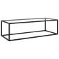 Preview: ARDEBO.de - Couchtisch Schwarz mit Hartglas 120x60x35 cm