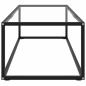 Preview: Couchtisch Schwarz mit Hartglas 120x60x35 cm