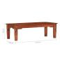 Preview: Couchtisch 110 x 50 x 35 cm Massivholz Akazie