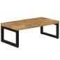 Preview: ARDEBO.de - Couchtisch 100x50x35 cm Massivholz Mango und Stahl