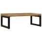Preview: Couchtisch 100x50x35 cm Massivholz Mango und Stahl