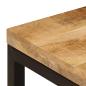 Preview: Couchtisch 100x50x35 cm Massivholz Mango und Stahl