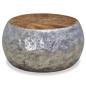 Preview: ARDEBO.de - Couchtisch Aluminium Teak 60x60x30 cm