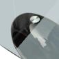Preview: Couchtisch mit Ovaler Glasplatte Hochglanz Schwarz