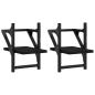 Preview: Wandregale mit Stangen 2 Stk. Schwarz 20x25x30 cm