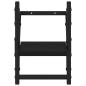 Preview: Wandregale mit Stangen 2 Stk. Schwarz 20x25x30 cm