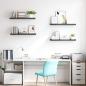 Preview: Schweberegale 4 Stk. Hochglanz-Grau 80x23,5x3,8 cm MDF