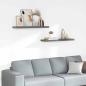 Preview: ARDEBO.de - Schweberegale 2 Stk. Hochglanz-Grau 90x23,5x3,8 cm MDF