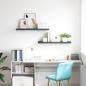 Preview: Schweberegale 2 Stk. Hochglanz-Grau 90x23,5x3,8 cm MDF