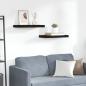Preview: ARDEBO.de - Schweberegale 2 Stk. Schwarz 50x23,5x3,8 cm MDF