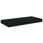 Preview: Schweberegale 2 Stk. Schwarz 50x23,5x3,8 cm MDF