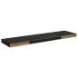Preview: Schweberegale 2 Stk. Schwarz 90x23,5x3,8 cm MDF