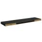 Preview: Schweberegale 2 Stk. Schwarz 90x23,5x3,8 cm MDF