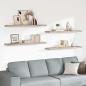 Preview: ARDEBO.de - Schweberegale 4 Stk. Eichen-Optik 120x23,5x3,8 cm MDF