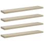 Preview: Schweberegale 4 Stk. Eichen-Optik 120x23,5x3,8 cm MDF