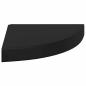 Preview: Eck-Schweberegale 4 Stk. Schwarz 25x25x3,8 cm MDF