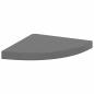 Preview: Eck-Schweberegale 2 Stk. Hochglanz-Grau 35x35x3,8 cm MDF