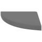 Preview: Eck-Schweberegale 2 Stk. Hochglanz-Grau 35x35x3,8 cm MDF