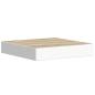 Preview: Schweberegale 4 Stk. Eichen-Optik und Weiß 23x23,5x3,8 cm MDF