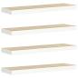 Preview: Schweberegale 4 Stk. Eichen-Optik und Wei? 80x23,5x3,8 cm MDF