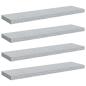 Preview: Schweberegale 4 Stk. Betongrau 90x23,5x3,8 cm MDF