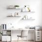 Preview: Schweberegale 4 Stk. Betongrau 90x23,5x3,8 cm MDF