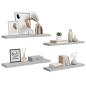 Preview: Schweberegale 4 Stk. Betongrau 90x23,5x3,8 cm MDF