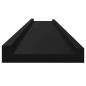 Preview: Wandregale 2 Stk. Schwarz 115x9x3 cm