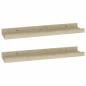 Preview: Wandregale 2 Stk. Sonoma-Eiche 40 x 9 x 3 cm