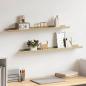 Preview: ARDEBO.de - Wandregale 2 Stk. Wei? und Sonoma-Eiche 80x9x3 cm