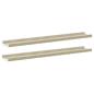 Preview: Wandregale 2 Stk. Wei? und Sonoma-Eiche 80x9x3 cm