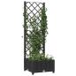 Preview: Garten-Pflanzgefäß mit Spalier Schwarz 40 x 40 x 121,5 cm PP